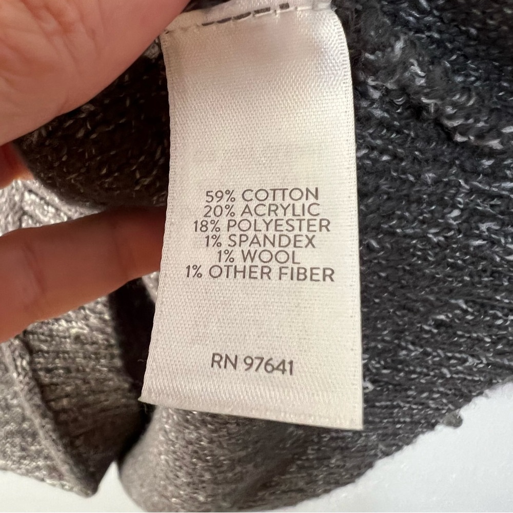 J. Jill Pure Jill Heathered gray sweater size med - Picture 6 of 7